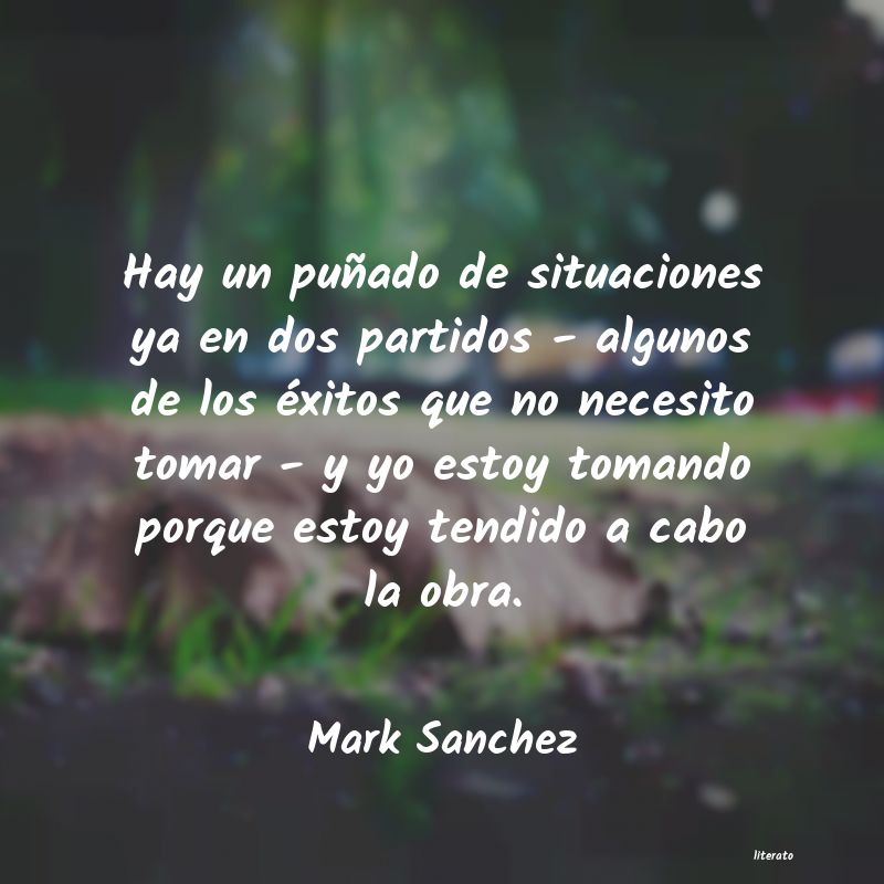 Frases de Mark Sanchez