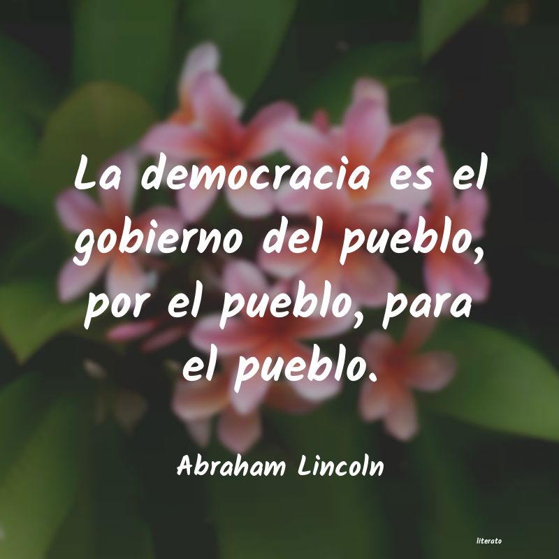 democracia segÃºn abraham lincoln