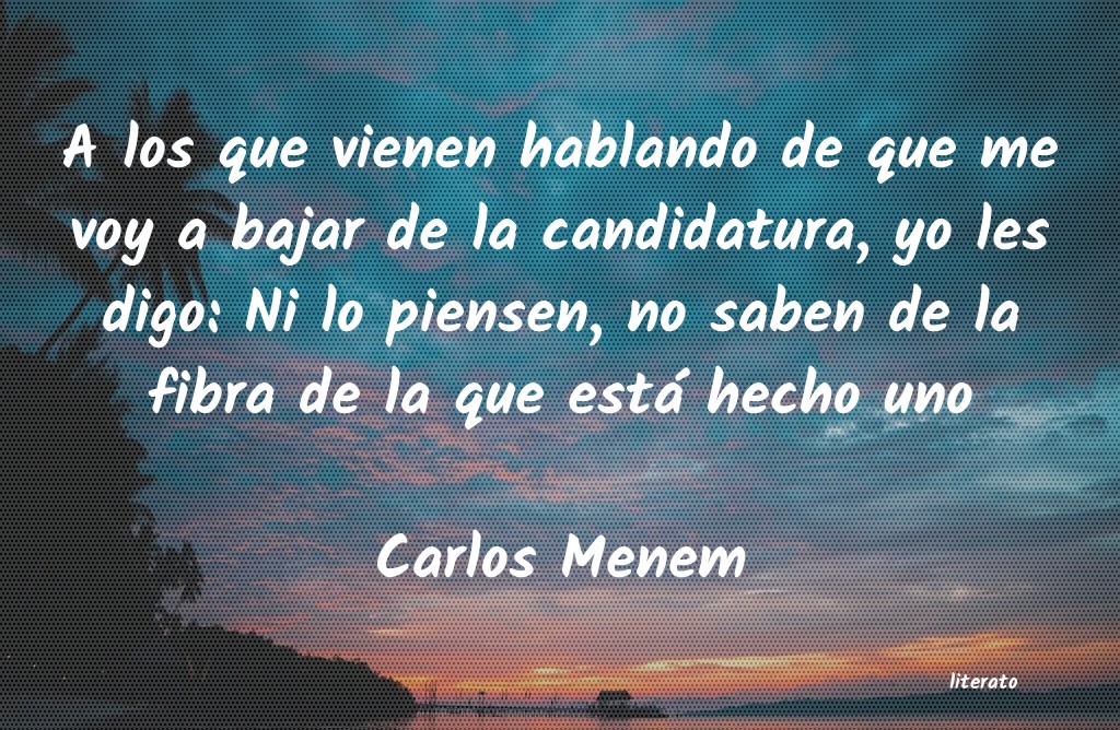 Frases de Carlos Menem