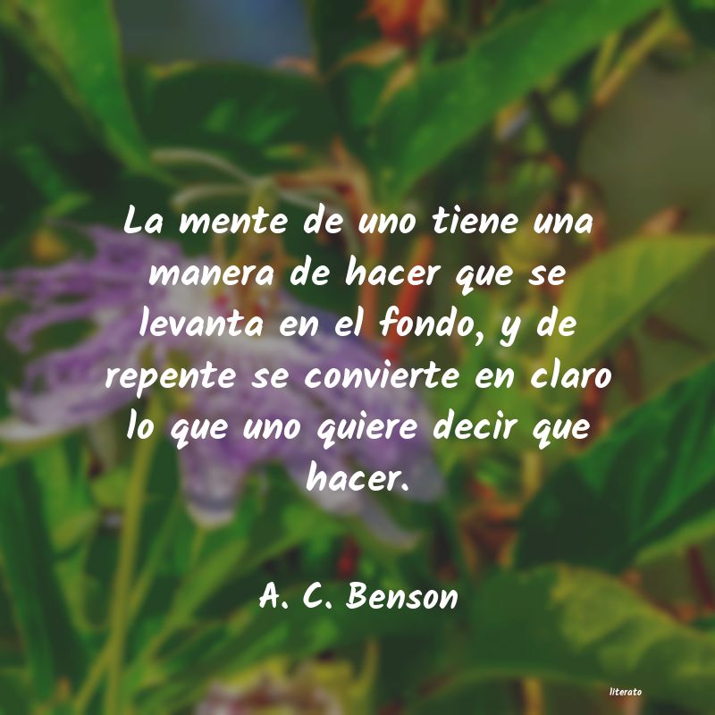 Frases de A. C. Benson