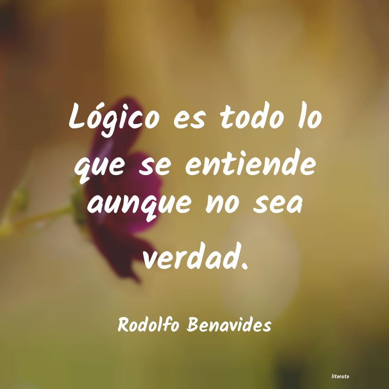 Frases de Rodolfo Benavides