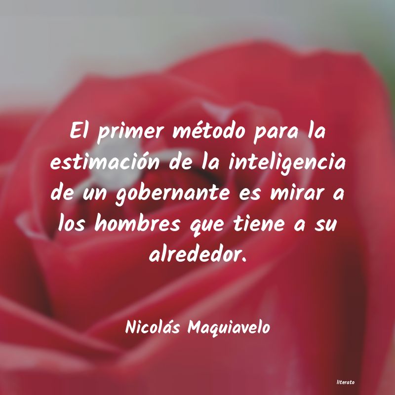 Frases de Nicolás Maquiavelo