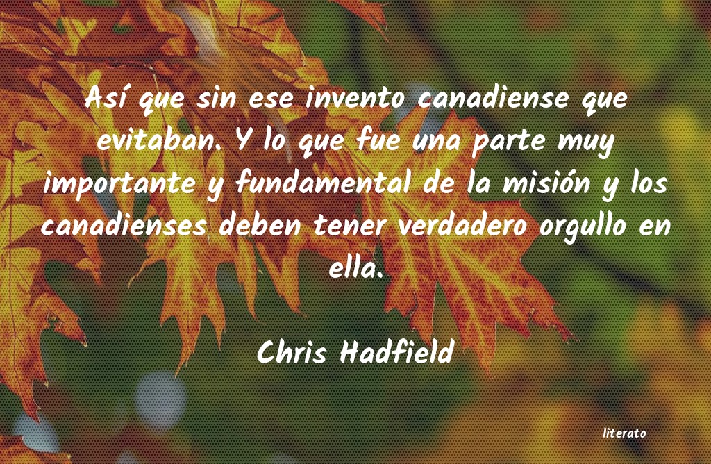 Frases de Chris Hadfield