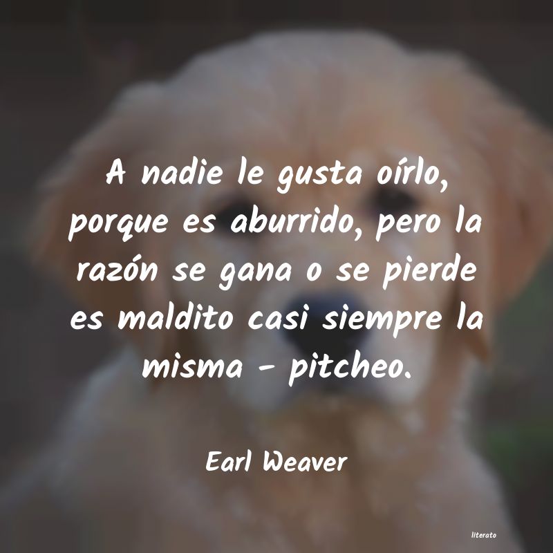 Frases de Earl Weaver