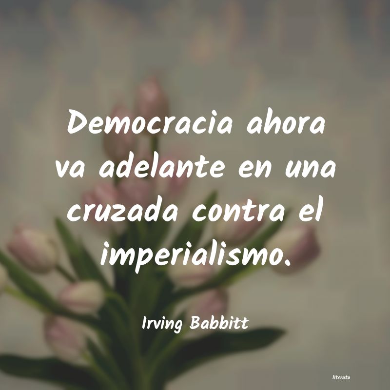 frases de Irving Babbitt