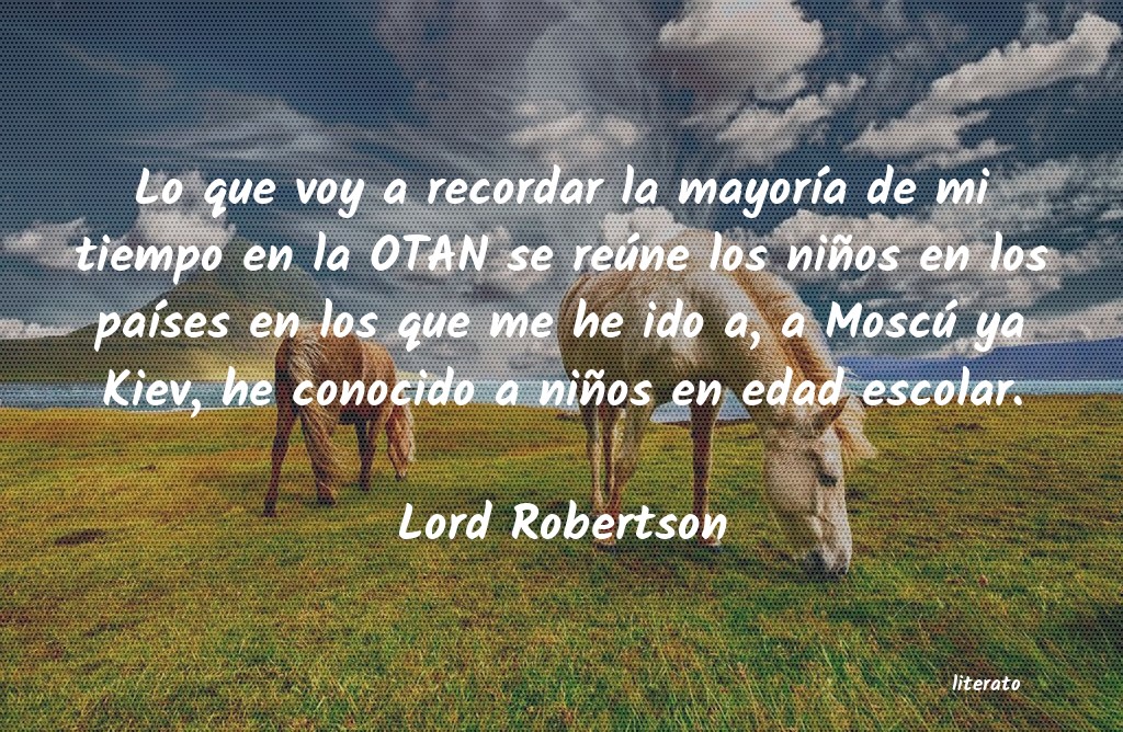 frases de Lord Robertson