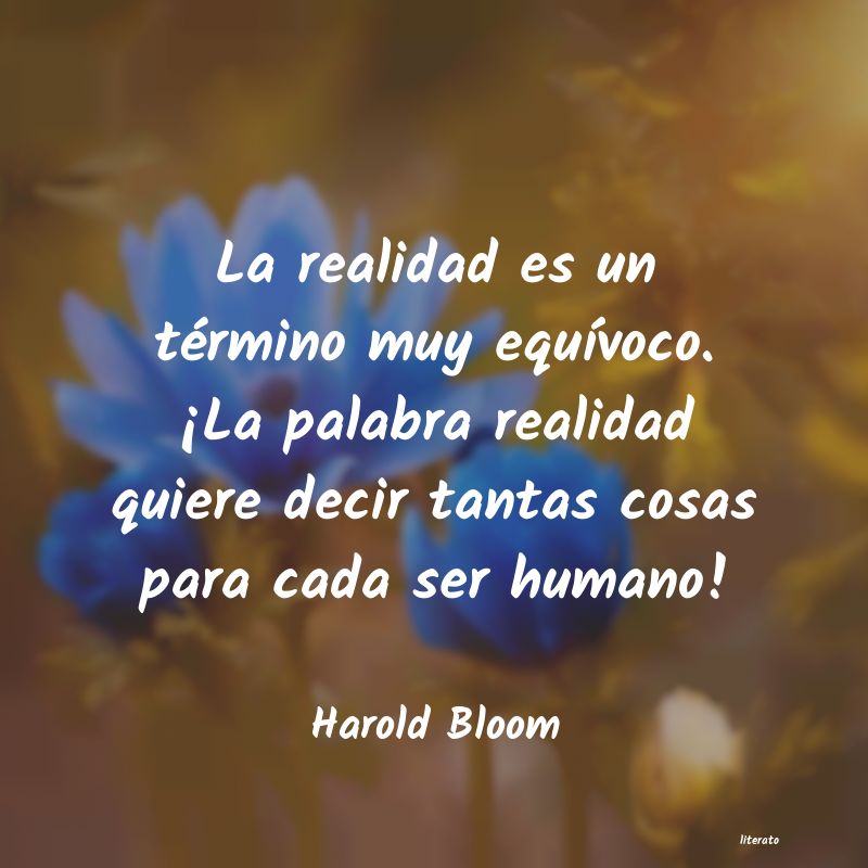 Frases de Harold Bloom