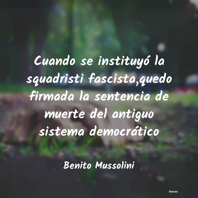 frases de Benito Mussolini