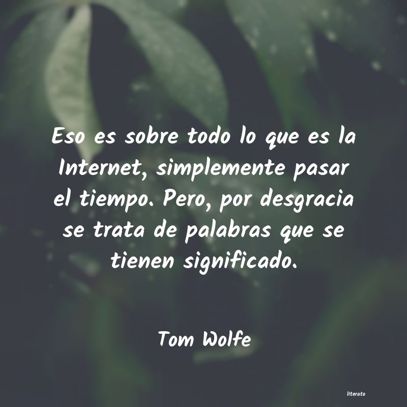 Frases de Tom Wolfe