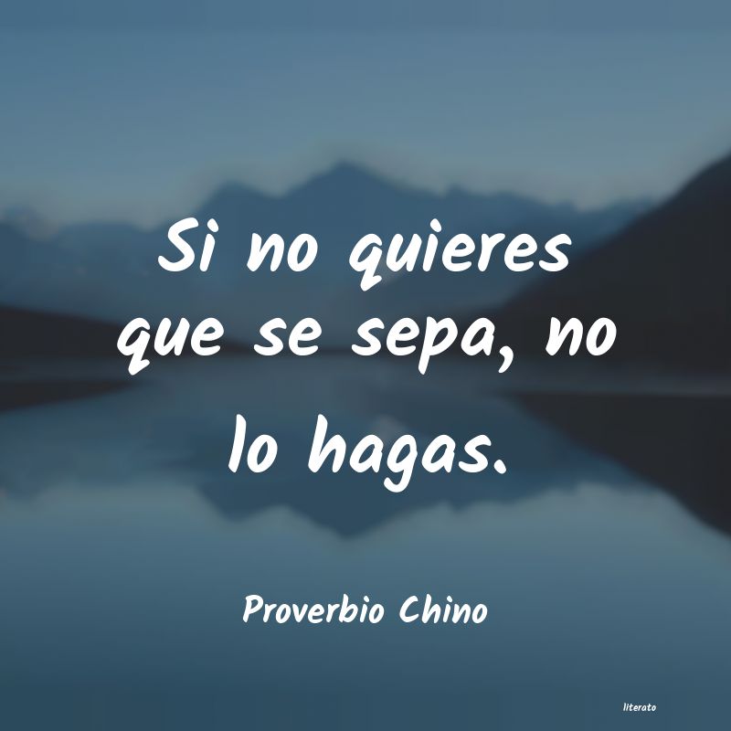 Frases de Proverbio Chino