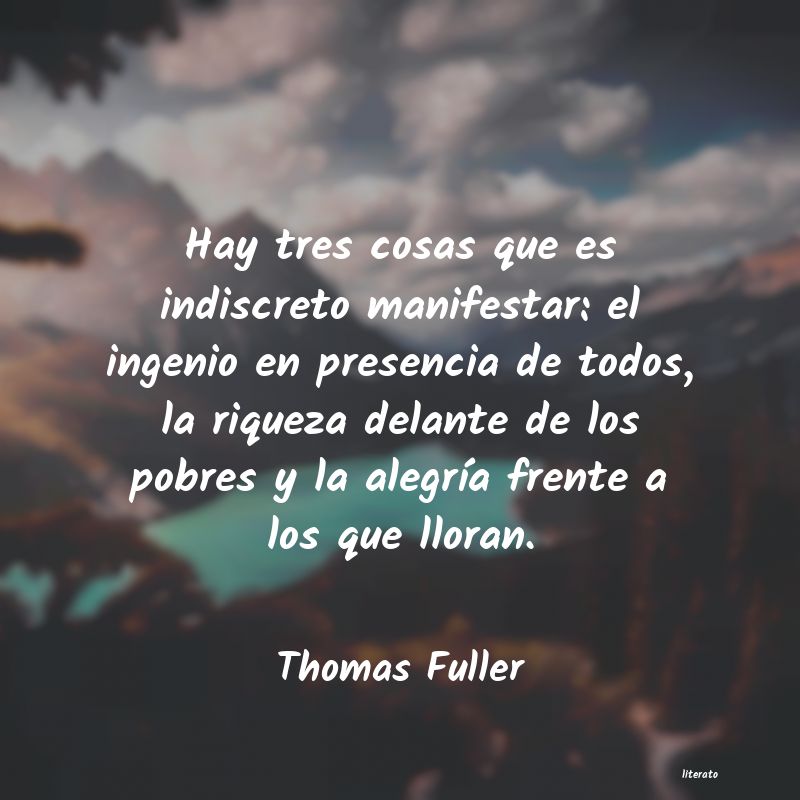 Frases de Thomas Fuller