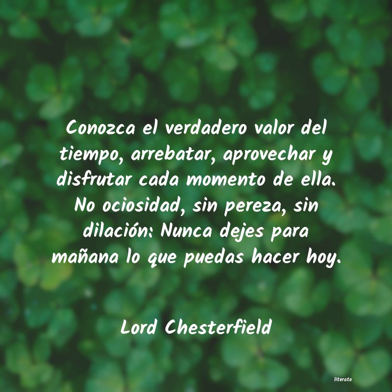 Frases de Lord Chesterfield