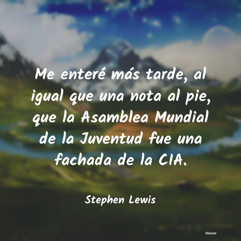 Frases de Stephen Lewis