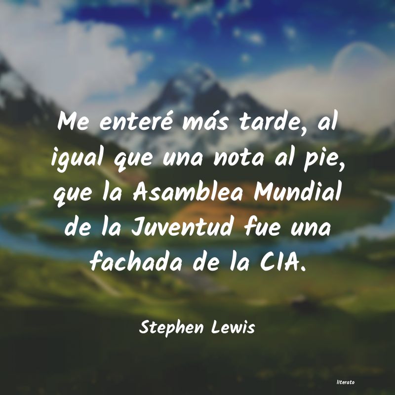 frases de Stephen Lewis