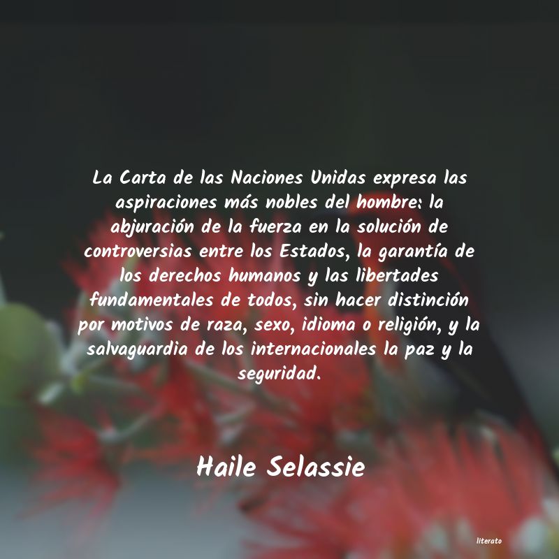 frases de Haile Selassie