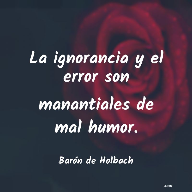 Frases de Barón de Holbach