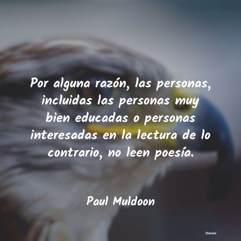 Frases de Paul Muldoon