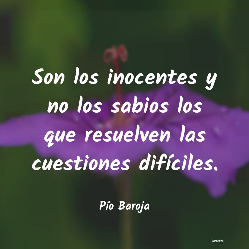 Frases de Pío Baroja