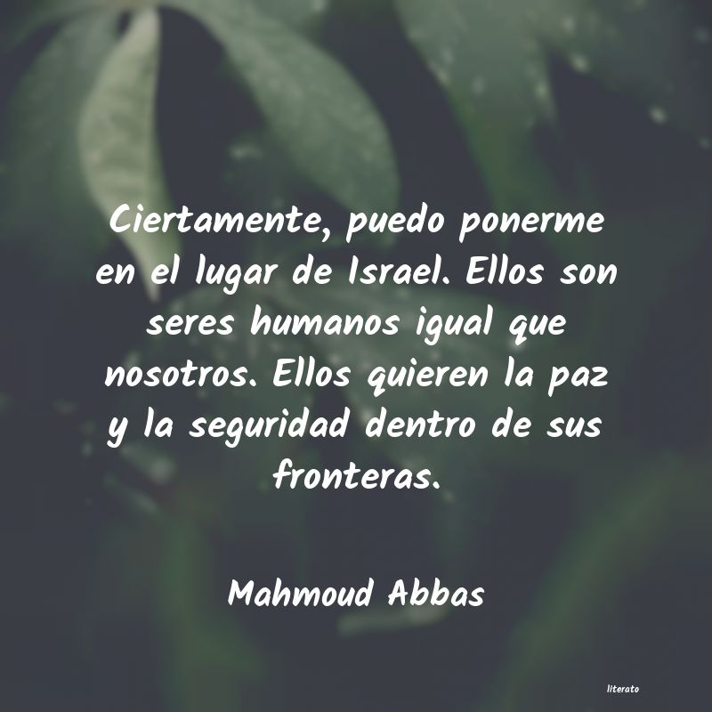 Frases de Mahmoud Abbas