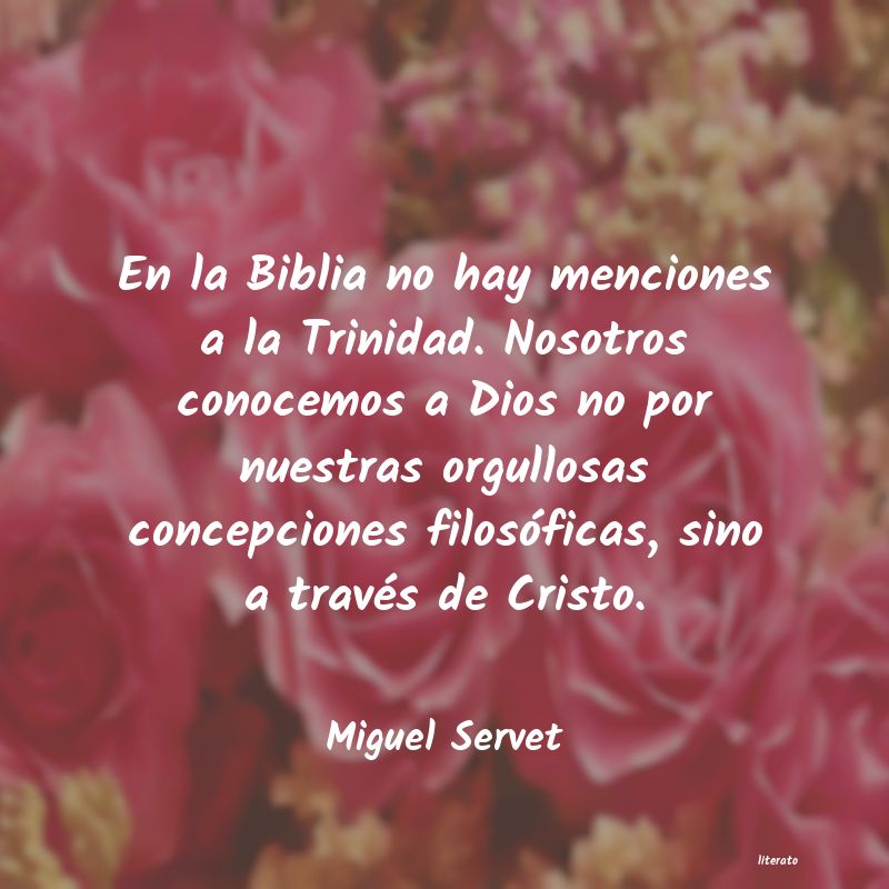 Frases de Miguel Servet