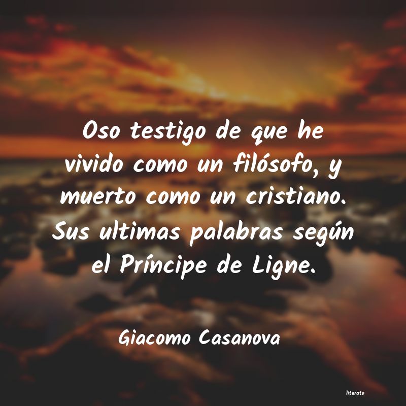 Frases de Giacomo Casanova