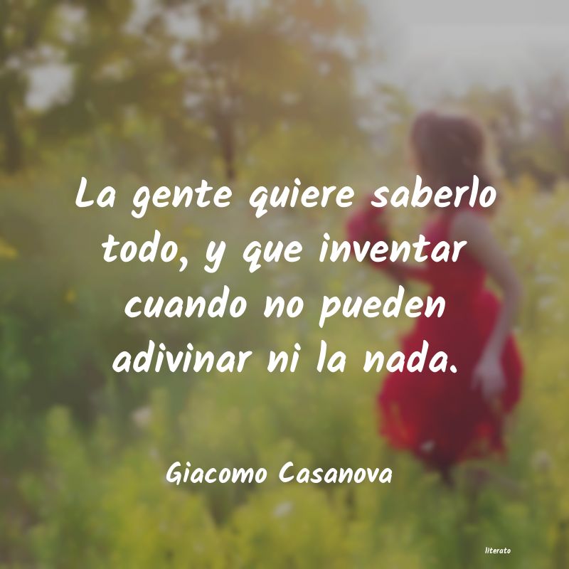 Frases de Giacomo Casanova