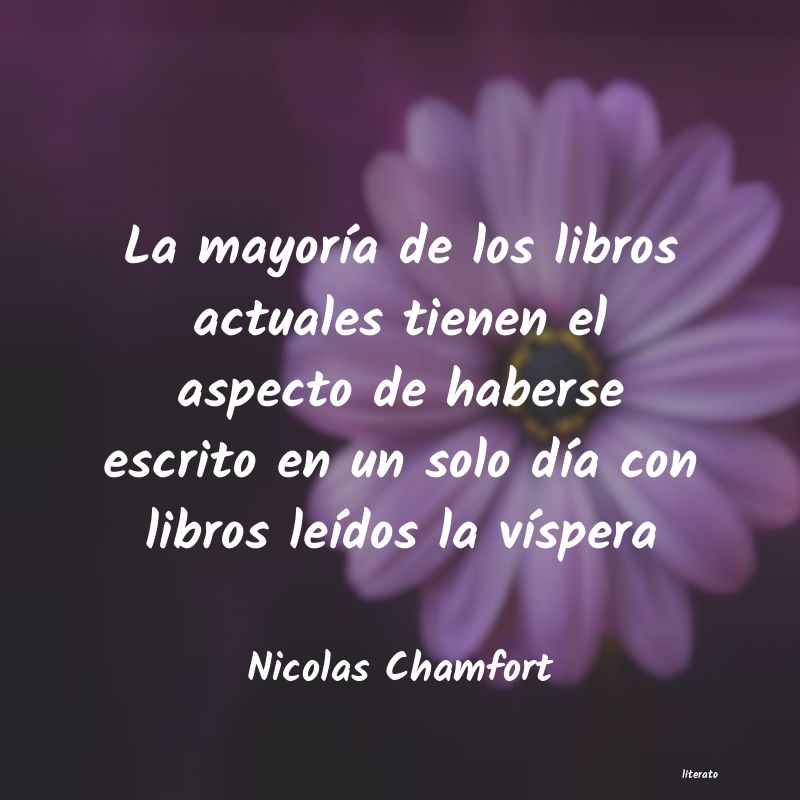 <ol class='breadcrumb' itemscope itemtype='http://schema.org/BreadcrumbList'>
<li itemprop='itemListElement'><a href='/autores/'>Autores</a></li>
<li itemprop='itemListElement'><a href='/autor/nicolas_chamfort/'>Nicolas Chamfort</a></li>
</ol>