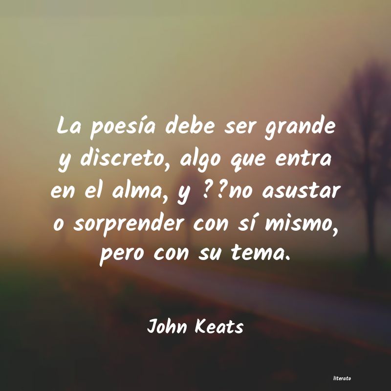 <ol class='breadcrumb' itemscope itemtype='http://schema.org/BreadcrumbList'>
<li itemprop='itemListElement'><a href='/autores/'>Autores</a></li>
<li itemprop='itemListElement'><a href='/autor/john_keats/'>John Keats</a></li>
</ol>
