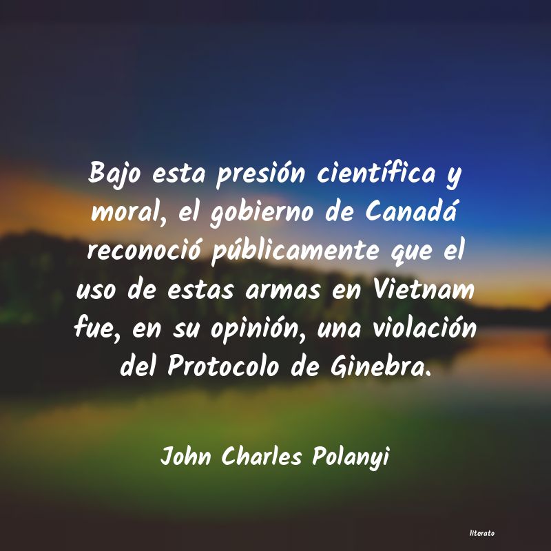 Frases de John Charles Polanyi