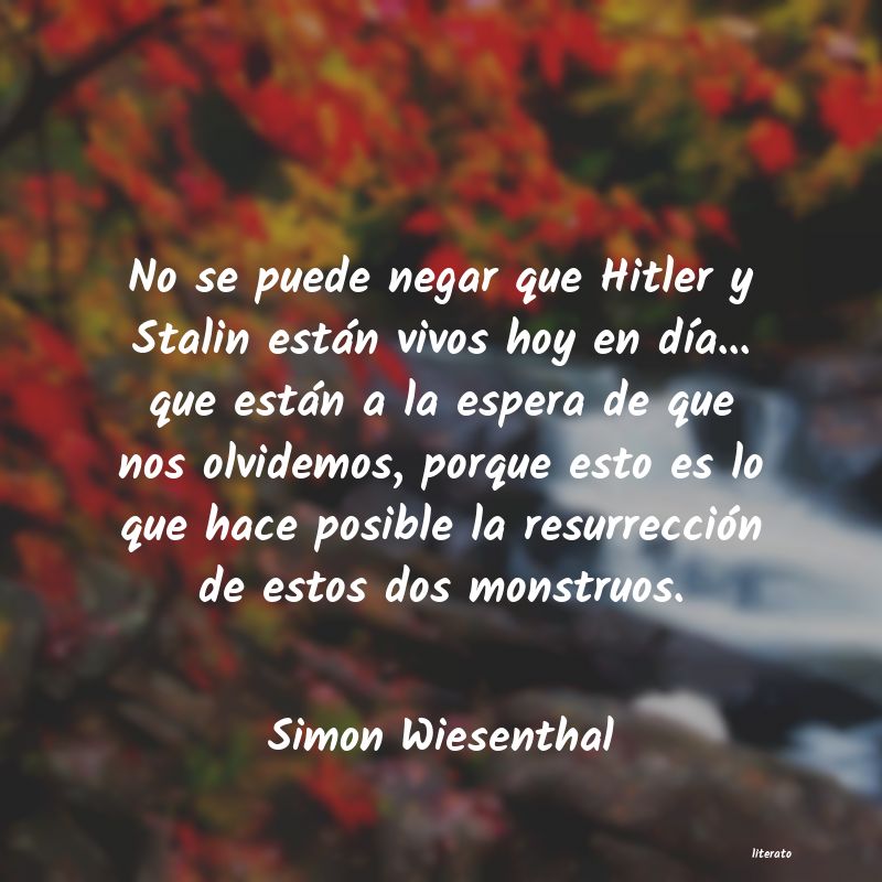 <ol class='breadcrumb' itemscope itemtype='http://schema.org/BreadcrumbList'>
<li itemprop='itemListElement'><a href='/autores/'>Autores</a></li>
<li itemprop='itemListElement'><a href='/autor/simon_wiesenthal/'>simon wiesenthal</a></li>
</ol>