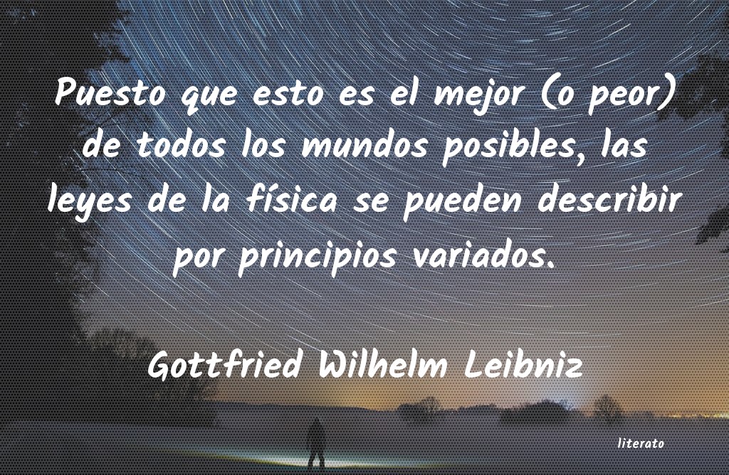 Frases de Gottfried Wilhelm Leibniz