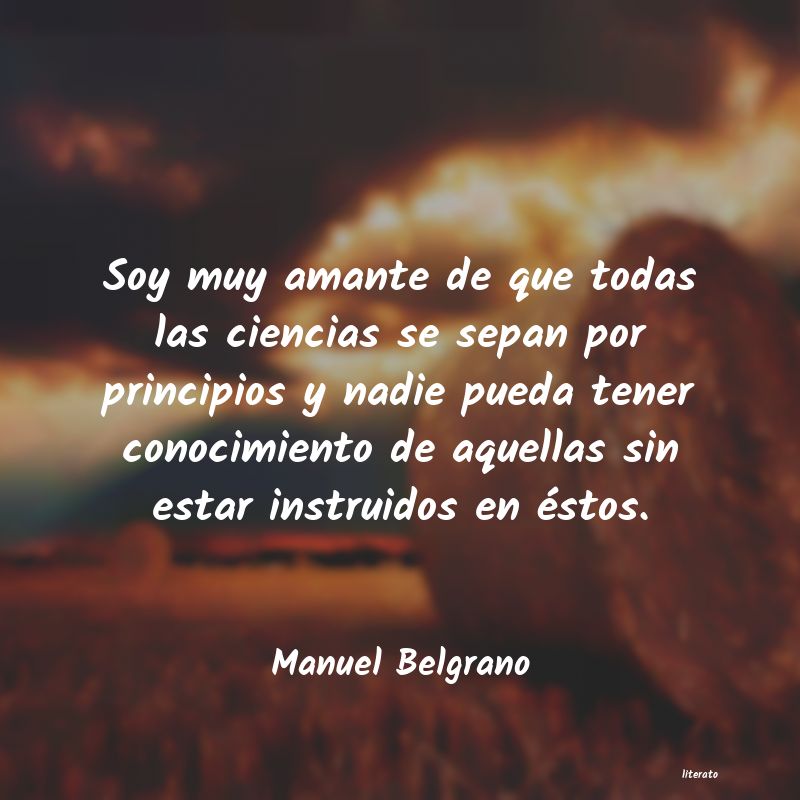 frases de Manuel Belgrano