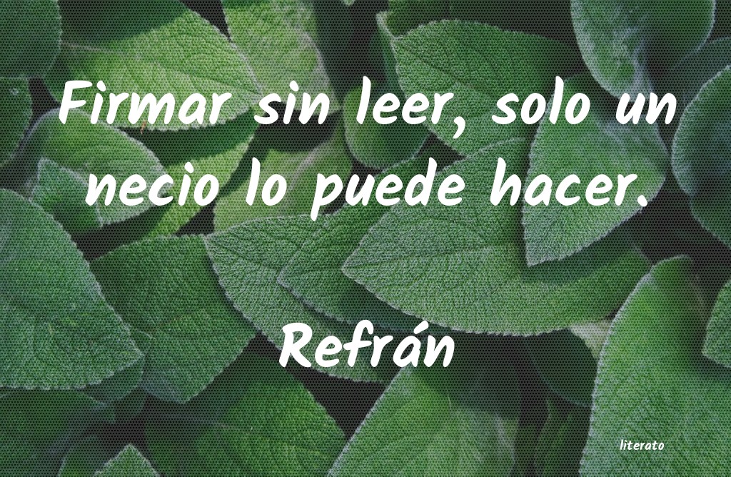 Frases de Refrán