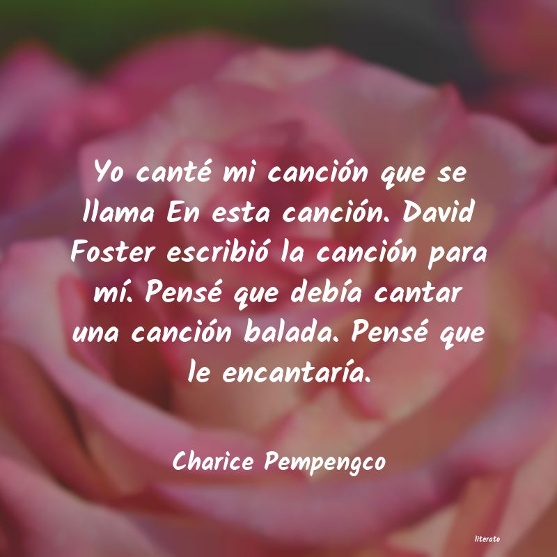 frases de Charice Pempengco