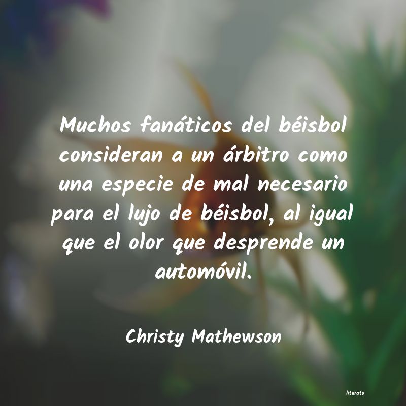 Frases de Christy Mathewson