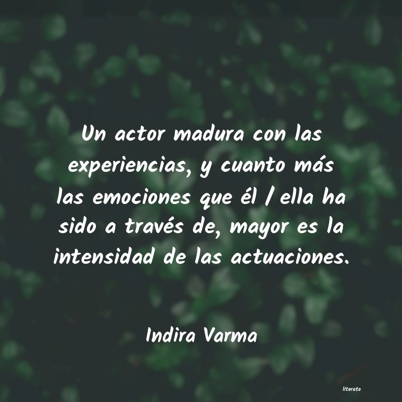 frases de Indira Varma