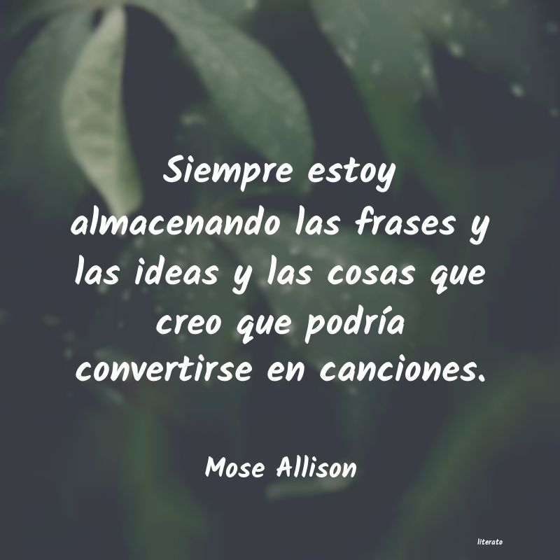 frases de Mose Allison