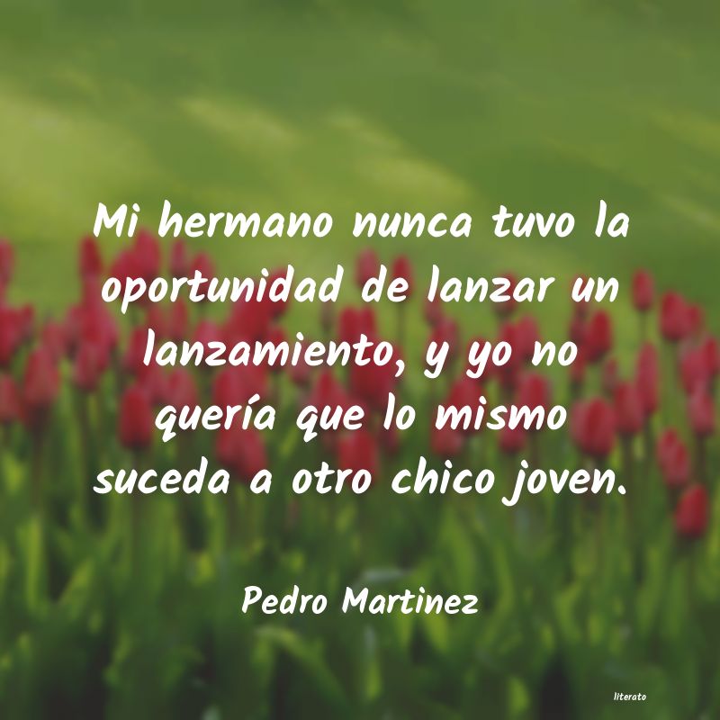 Frases de Pedro Martinez