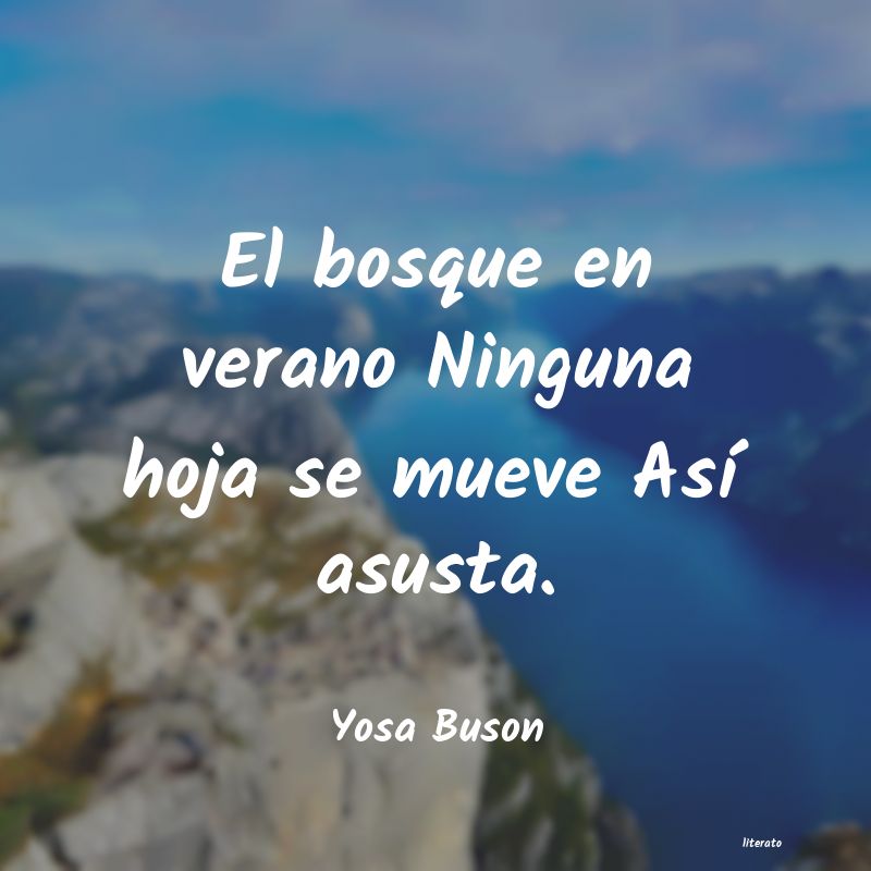 frases de Yosa Buson