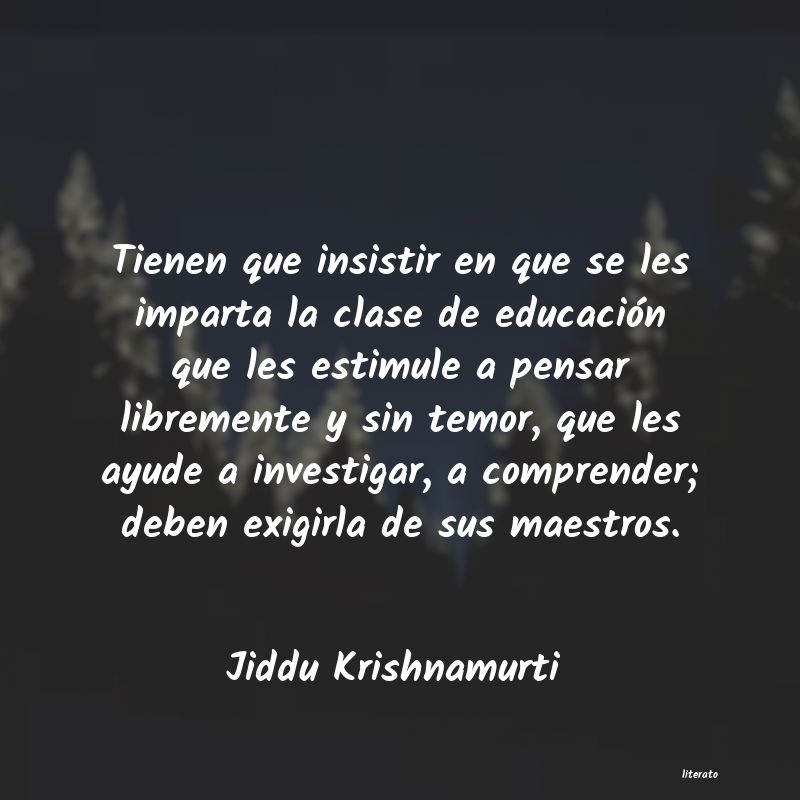 Frases de Jiddu Krishnamurti