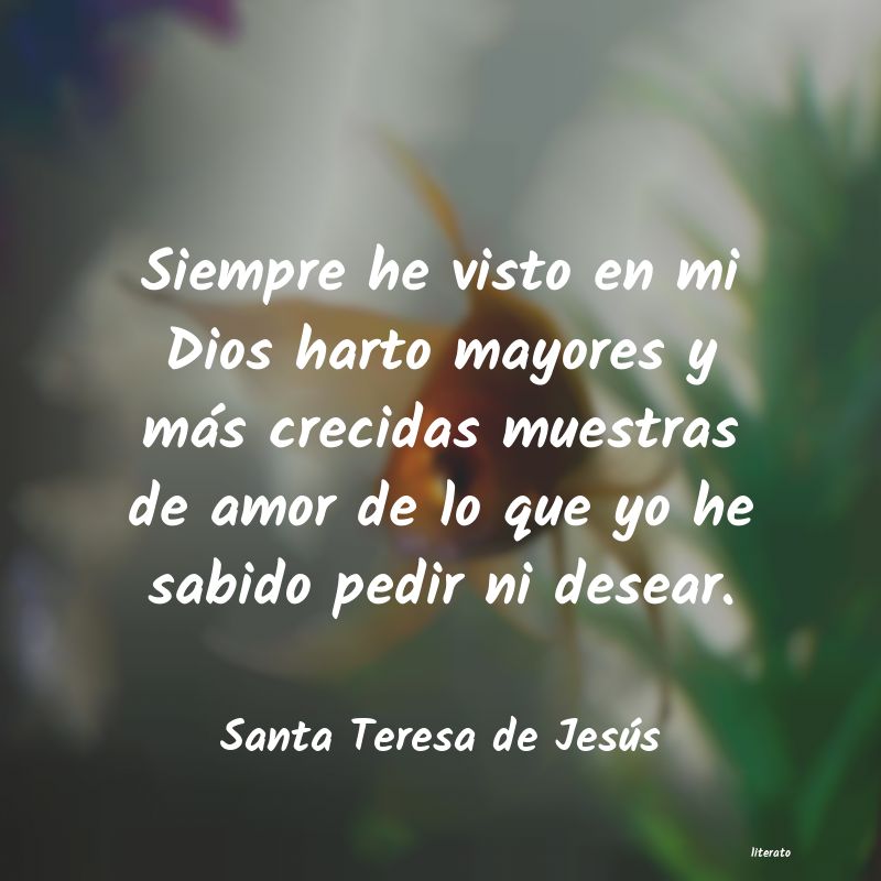 el amor es disciplina teresa