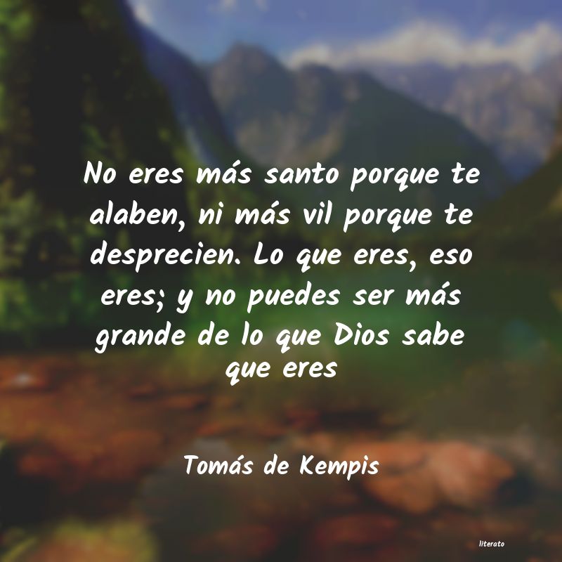 Frases de Tomás de Kempis