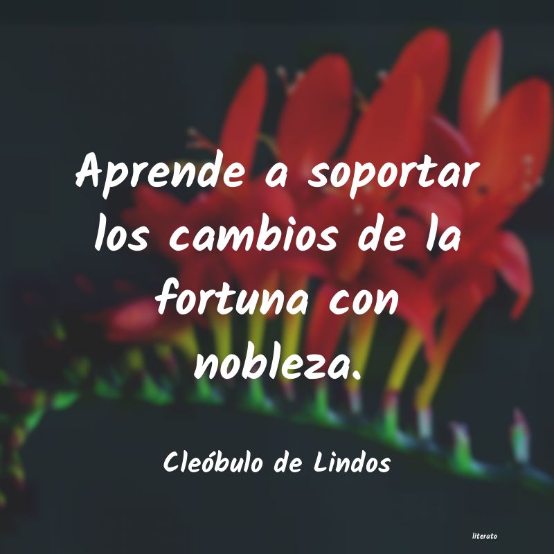frases de Cleóbulo de Lindos