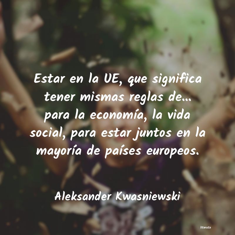 frases de Aleksander Kwasniewski