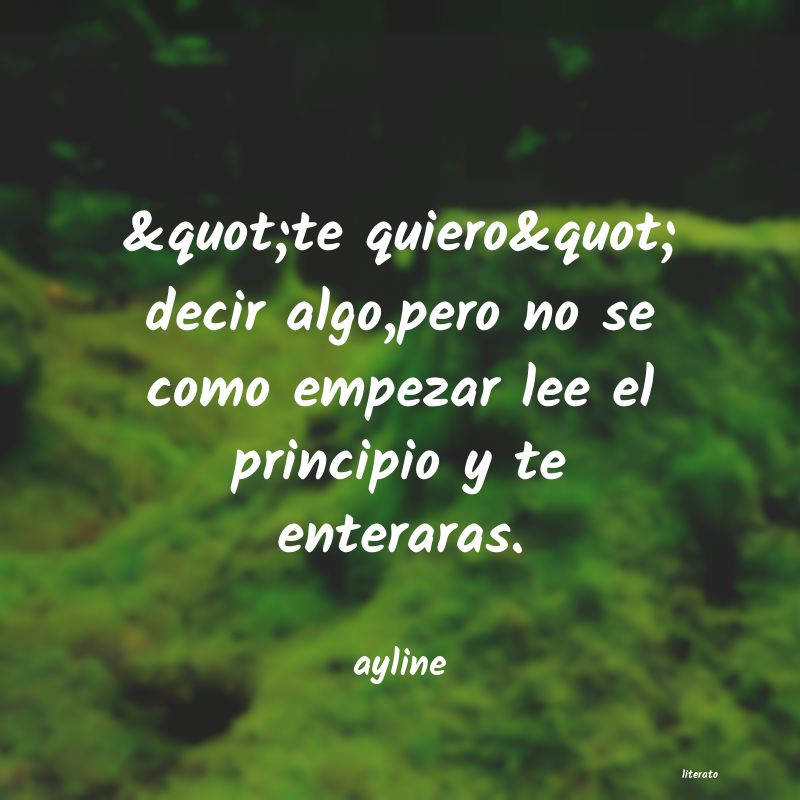 Frases de ayline