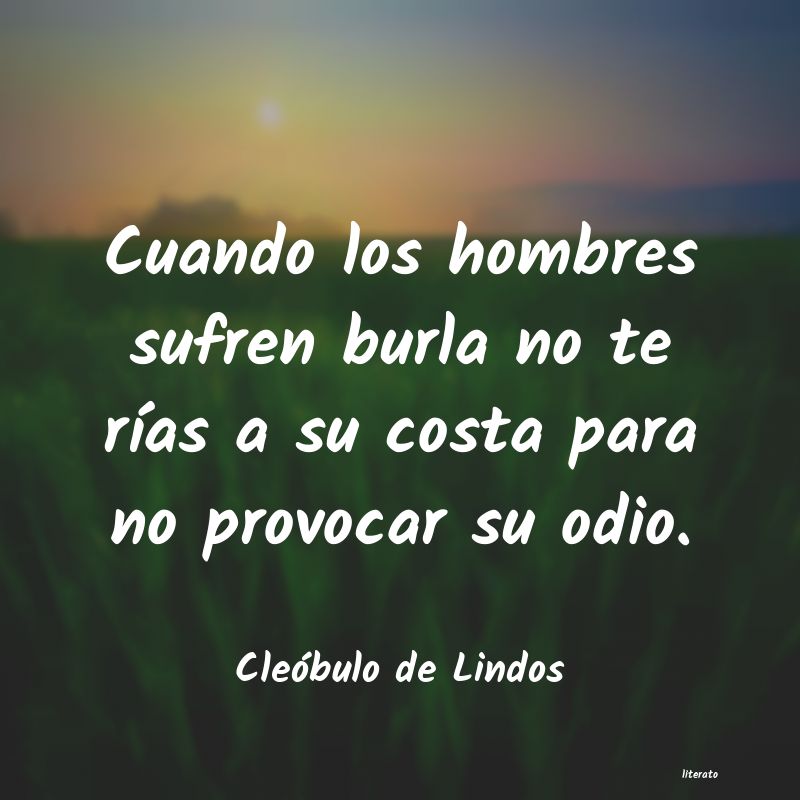 frases de Cleóbulo de Lindos