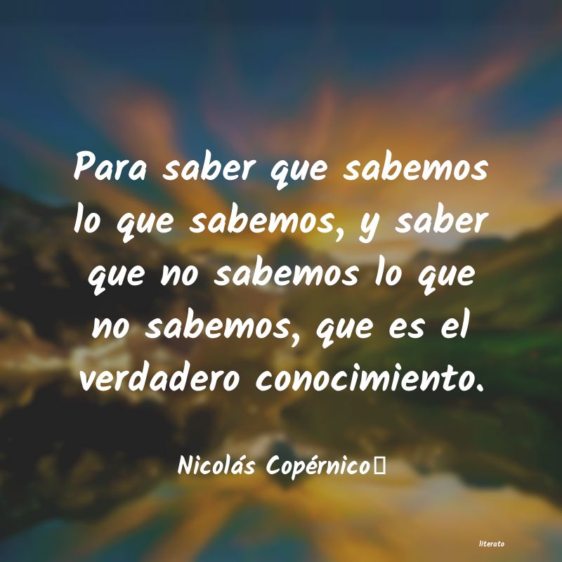 Frases de Nicolás Copérnico