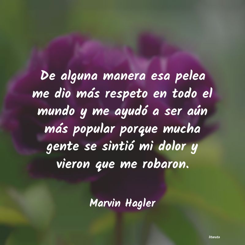frases de Marvin Hagler