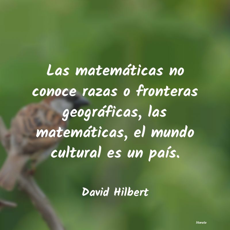 Frases de David Hilbert