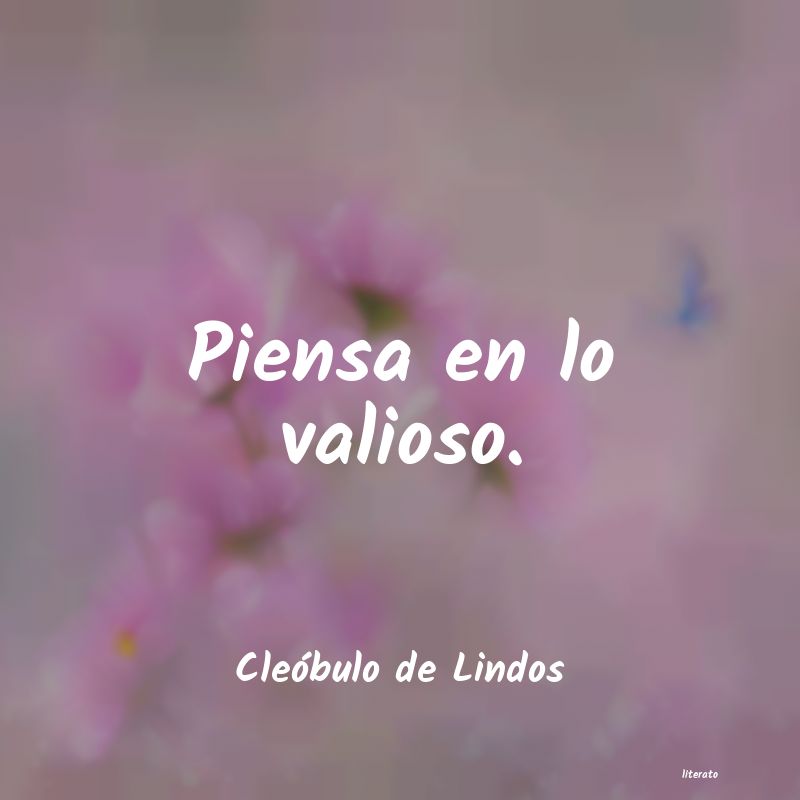 frases de Cleóbulo de Lindos